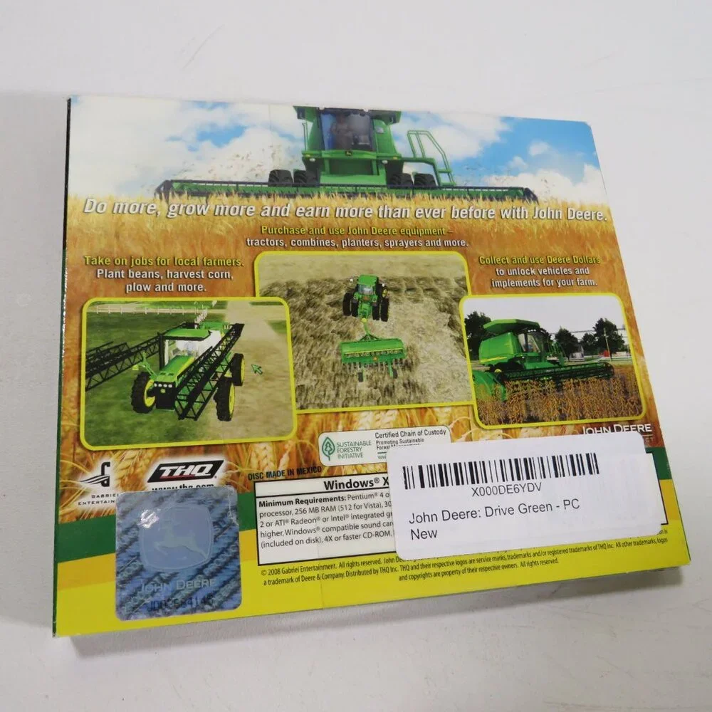 Drive Green JOHN DEER Computer Game OUT OF DATE SOFTWARE